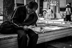 Homeless man in Yokohama