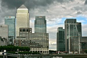 Canary Wharf In The Afternoon Sun