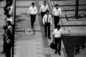 So-called 'salarymen' in Hamamatsucho, Tokyo