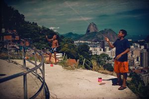 Boys having fun at Favela Santa Marta, Rio de Janeiro