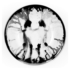 Plate with ink