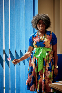 Millie Johnson, Chief Chemist with Cosmos bipinnatus