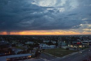 Motel with Distant Rain