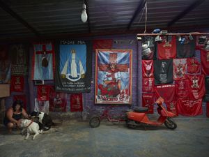Owner of the Gauchito Gil praying center in the Buenos Aires suburbs of Monte Grande