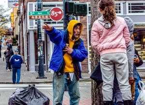 ''Candy', little girls?'   asks man of preteen girls in city center