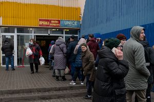line at the supermarket