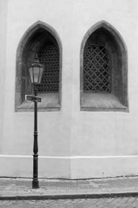 windows and lamppost