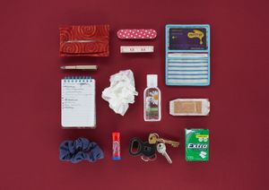 Afsaneh's Handbag Contents, Compartment I, 2014 © Ali Mobasser