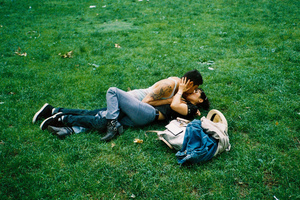 Couple in Washington Square Park