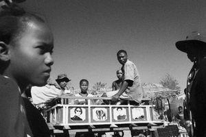 On the ox cart