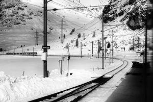 Radiography of a journey. Bernina Express from Tirano to St. Moritz