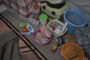 Chicken-food- after being received in tent