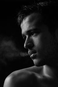 After... sexy nude man smoking