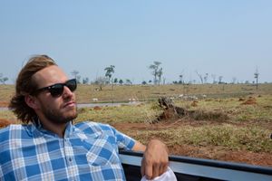 Rodrigo Rodrigues da Cunha, 27 years, the young financial manager of his familiar agro-business company, visit a 38 thousand acres farm in Mato Grosso newly acquired by the group. The Rodrigues da Cunha Agropecuaria owns 11 farms in Brazil, spreads between Mato Grosso, Para, Tocantins, among others. Mato Grosso, Brazil, 2015