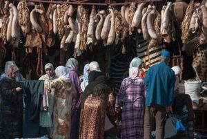 The womens second hand market, Marrakech.