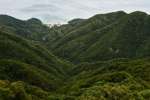 ‘Reclaimed by Nature or Man’, Mountain offering panoramic views of the Sea of Japan