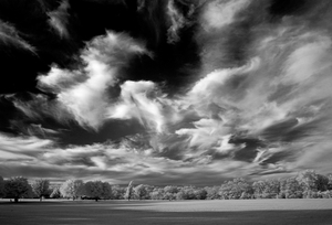 Unsettled sky over Great Embankment Park