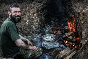 Ruslan Cooking Steaks