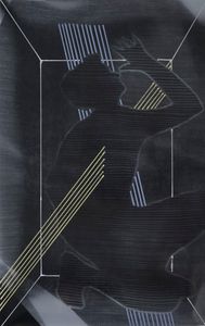 Subconscious Narratives (Self Portrait as Pierrot #5), 2021photogram, silver gelatin print, 28 x 18 cm
