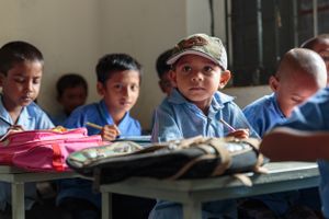 Boys in a classroom