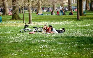 Cyclists Gossiping in Hyde Park