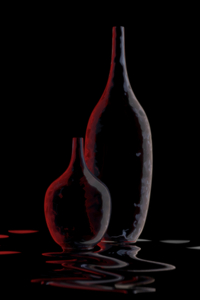Two bottles on a crooked mirror 1
