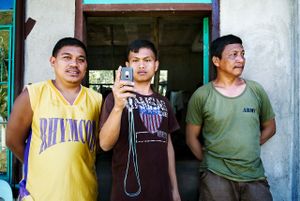 Filippino soldiers take my picture while I take theirs.