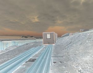 Barracks for the coal mining workers in Barentsburg.
