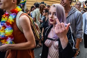 Middle finger with love!