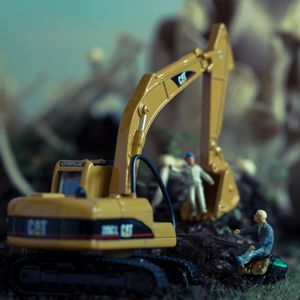 Riding Caterpillar machine