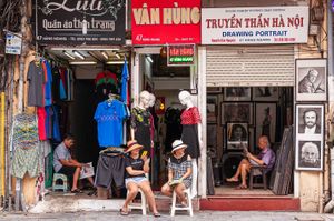 Waiting for customers