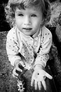 Child with a ladybug