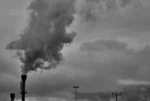 smoke and clouds