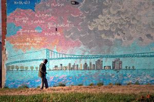 Geographically large enough to fit San Francisco, Boston and Manhattan within its borders, Detroit and its abandoned canvases are attracting artists from around the world. Historically known as a hub for creative expression, the Detroit art scene is vibrant.© Nicholas Gregory