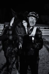 Horse and rider after successful completion of the ride.