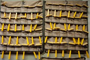 For safety reasons prisoners are not allowed to keep their own razors in their cells so they are kept in a secure location where they can be checked in and out by prison guards.  The Young Offenders Institution, Ayelsbury, United Kingdom.