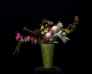 The prints from Observations  are different sizes depending on the scale of the vase and floral arrangement. Available in varied editions of three  printed from a different frame for each work. Archival inkjet photos on Legacy Baryta paper.