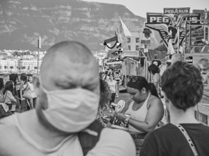 Behind the mask.