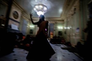 The temple room kirtans during the Radhadesh Mellows festival are renowned for their vigorous dancing