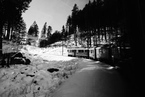 Radiography of a journey. Bernina Express from Tirano to St. Moritz