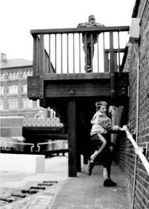 Kicking the wall