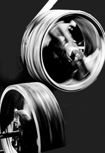 Two Rotating wheels