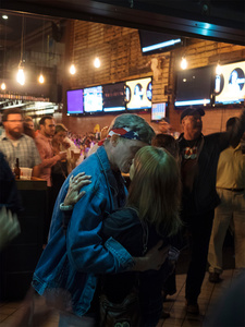 USA. Detroit. 2015. Couple dancing in a pub.