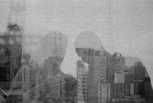 City reflex on couple