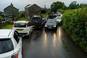 Small roads in the park can lead to congestion.