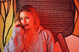Young woman after a clubbing