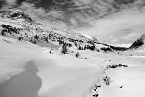 Radiography of a journey. Bernina Express from Tirano to St. Moritz