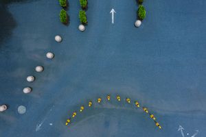 The  landscape of school  gate