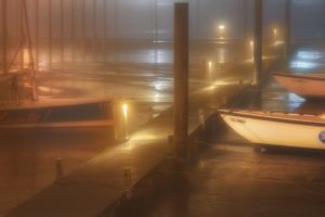 Fog Covered Harbor