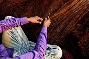 Malim Fishermen Jetty in Betim, Goa, India. 2016